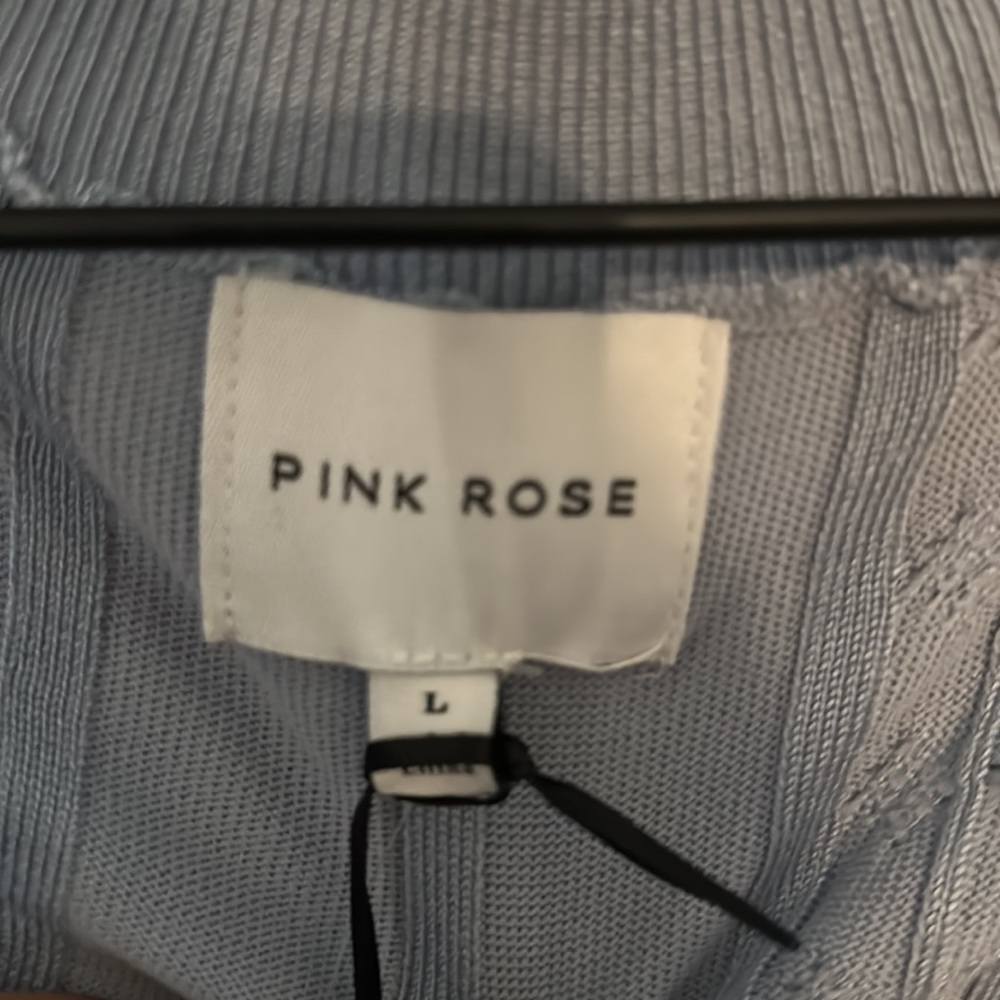 Pink Rose Blue Sweater - Picture 2 of 4